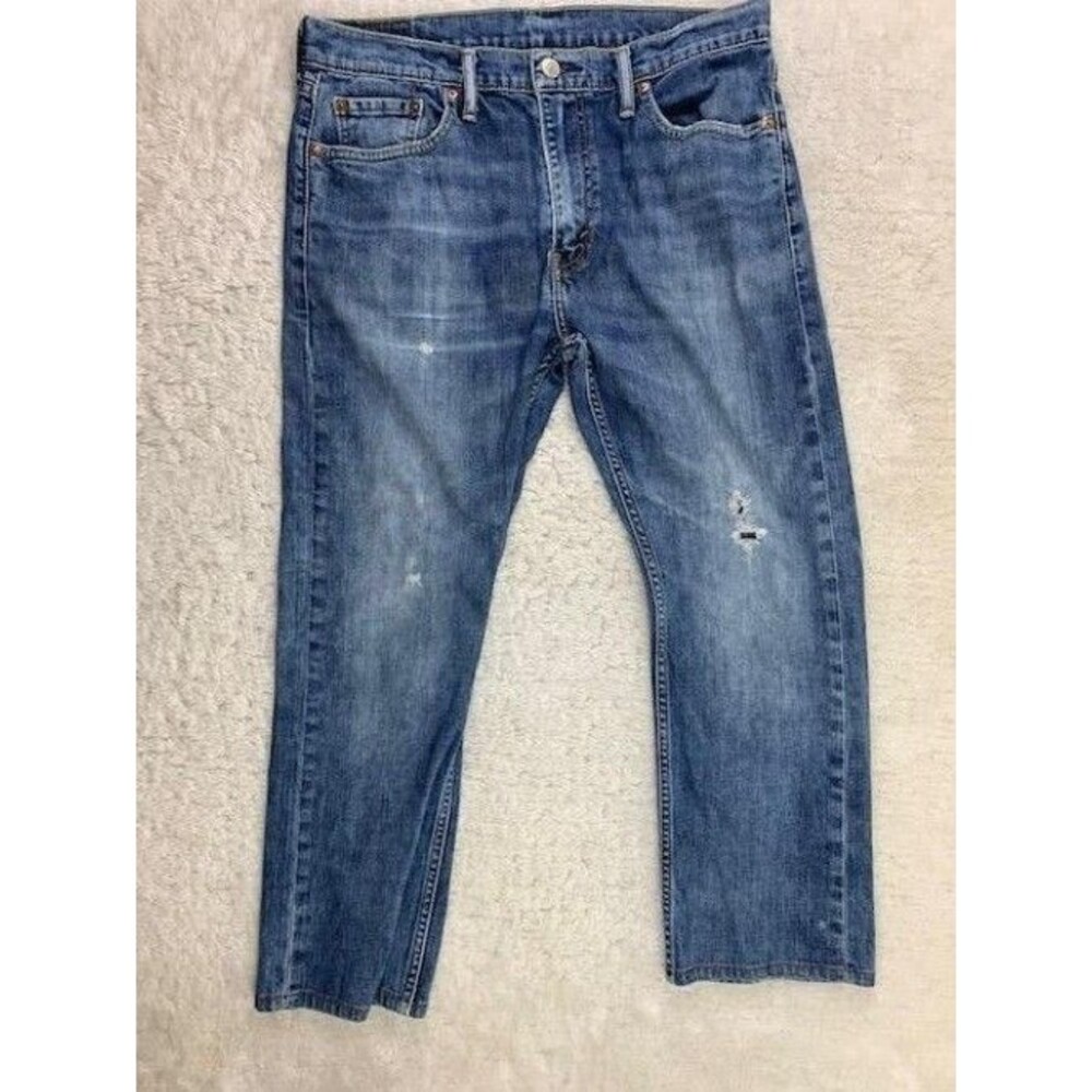 Levi's Size 33x30 Mens Jeans *Altered* (Inseam Is 25 Inches) Stretch Distressed